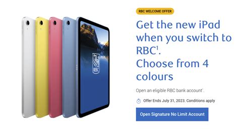 rbc ipad offer conditions